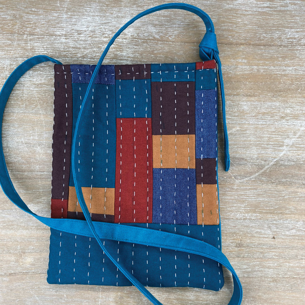 Shoulder Bag - Slow Stitch Patchwork