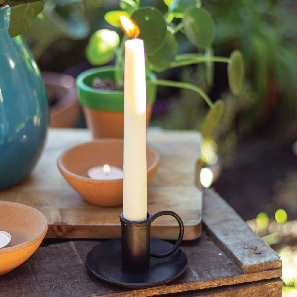 Candlestick with Antique Black Finish
