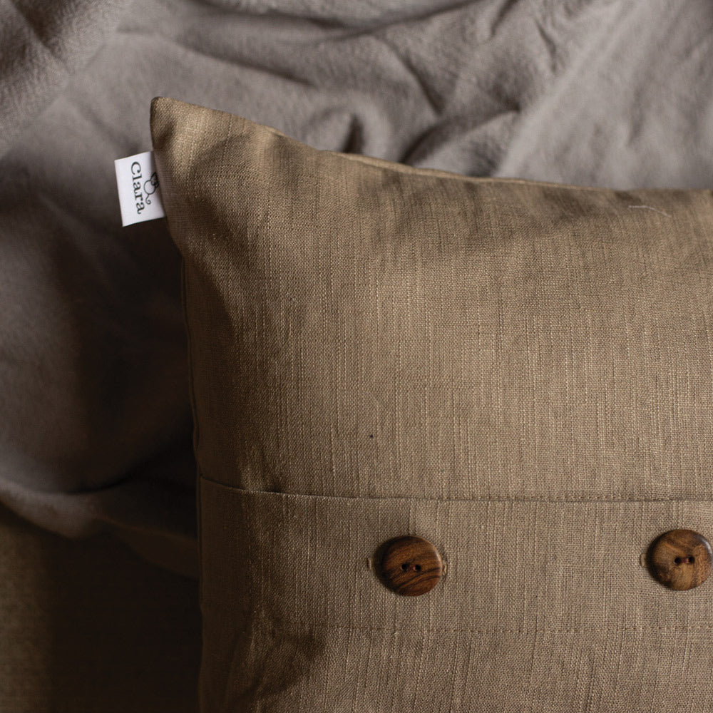 Natural Oblong Linen Cushion