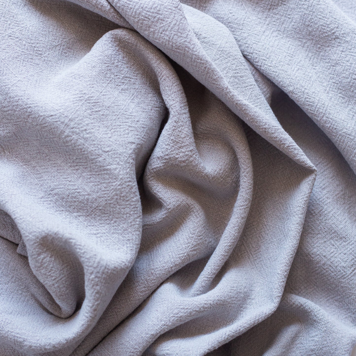 Silver Grey Textured Linen/Viscose Fabric
