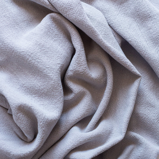 Silver Grey Textured Linen/Viscose Fabric