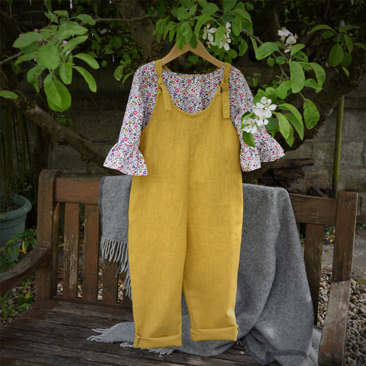 Childs Artisan Dungarees - Gold