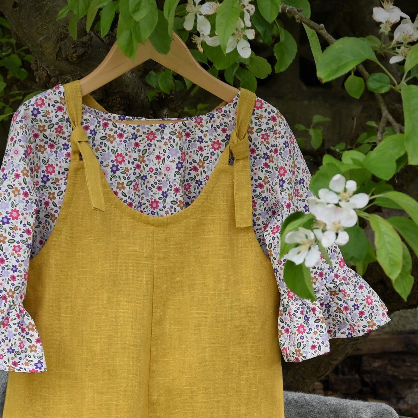 Childs Artisan Dungarees - Gold