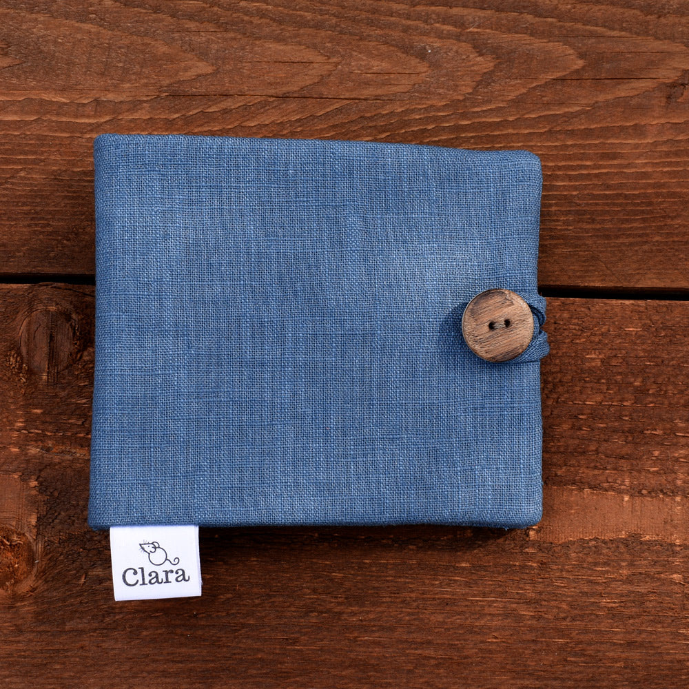 Linen Needle Case blue