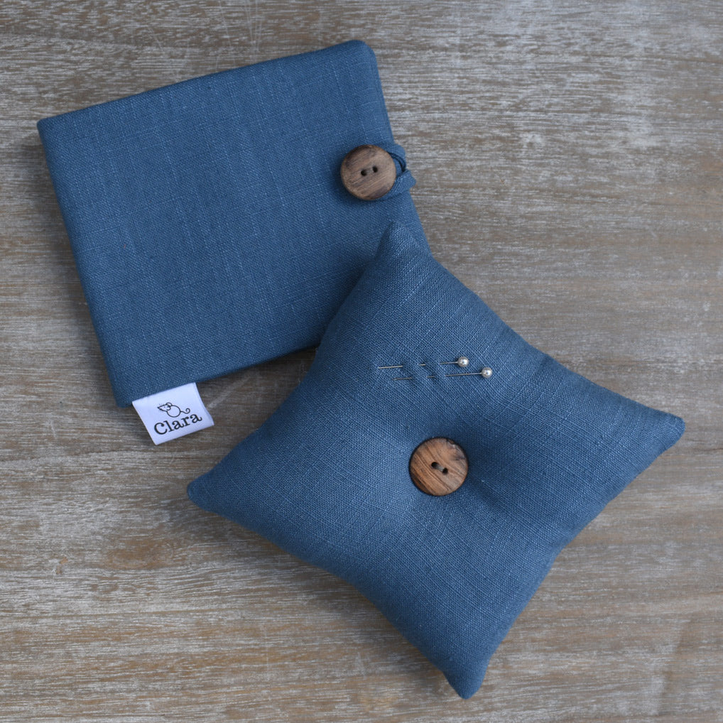 Linen Needle Case and pin cushion