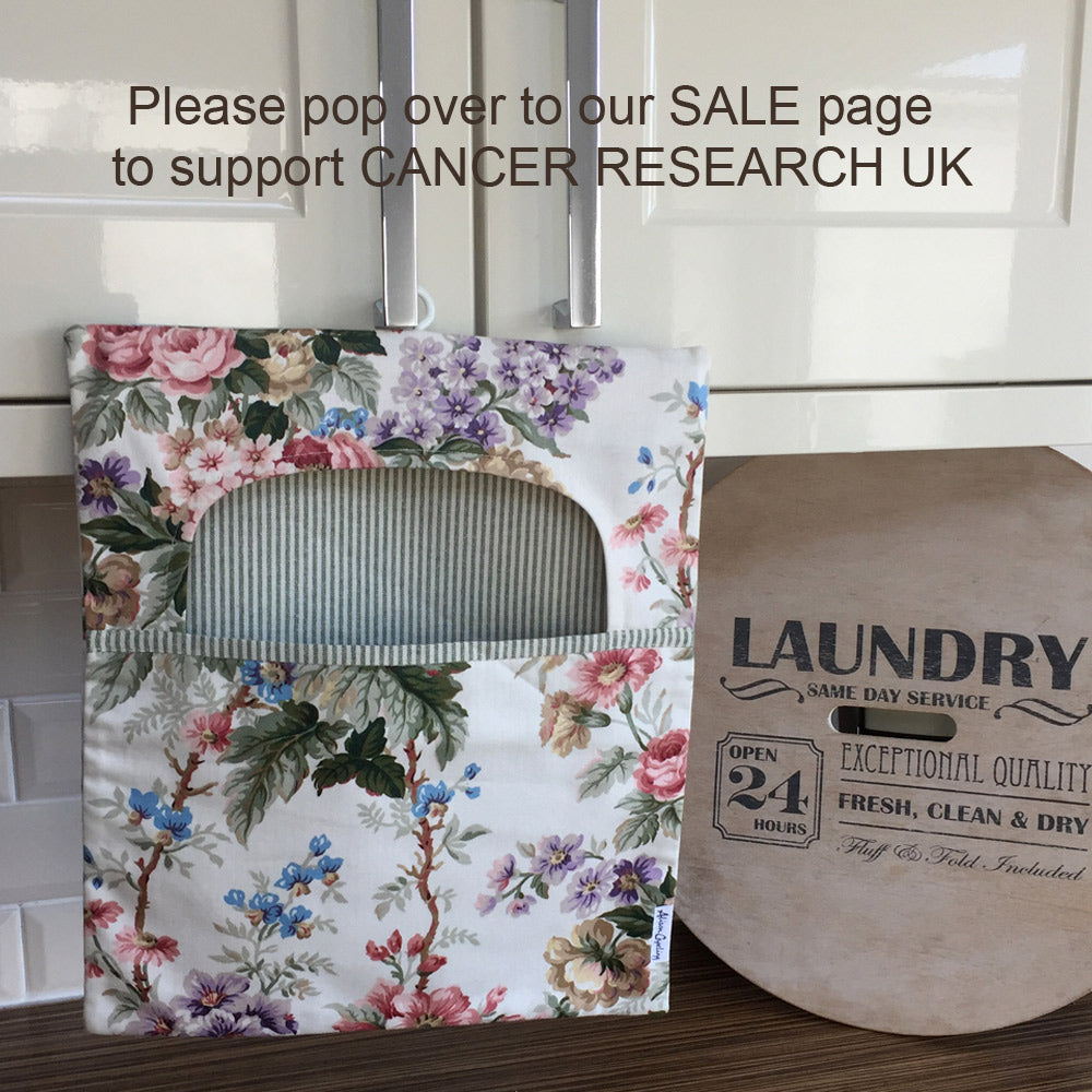 Peg Bag Patterned for Cancer Research UK