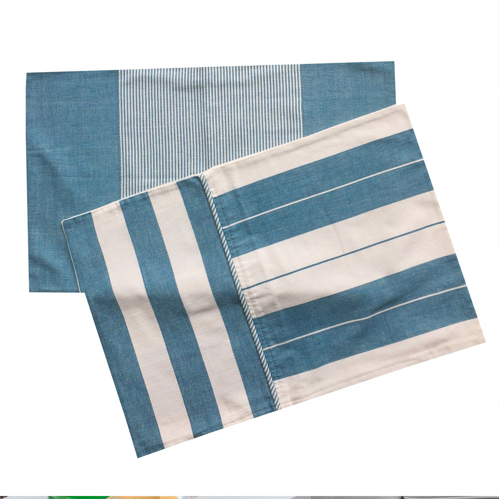 2 Cushion Covers - Blue Stripe