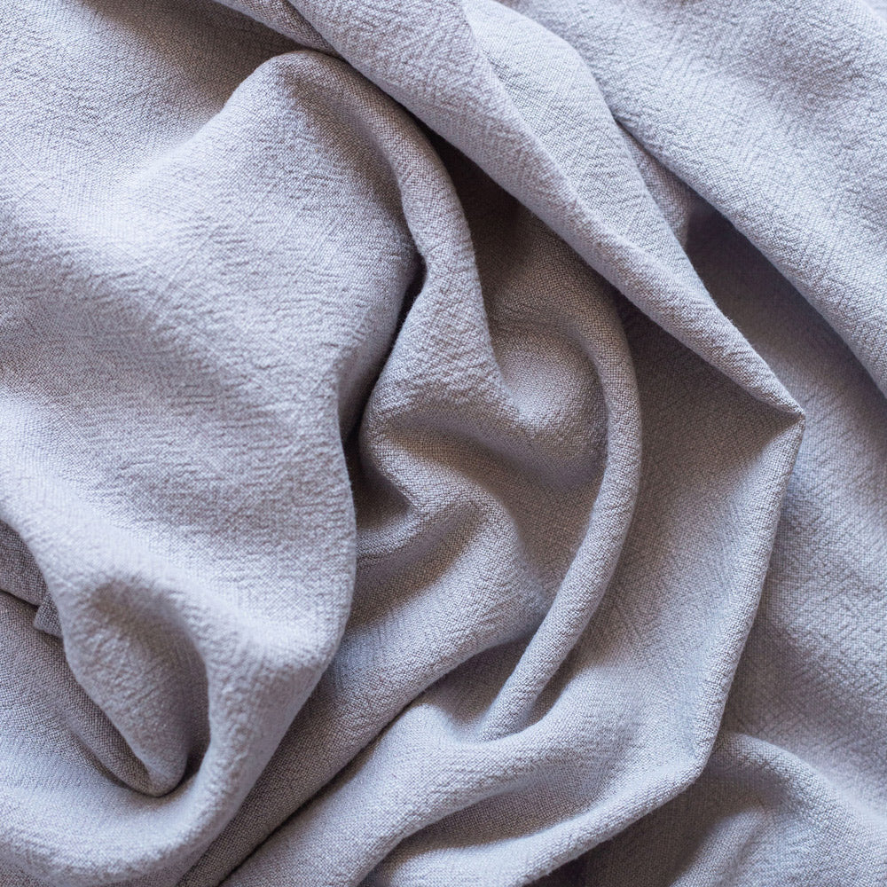 Pale Grey Linen Throw with Frill example