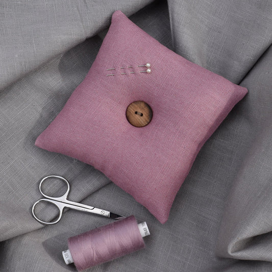 Linen Pin Cushion pink