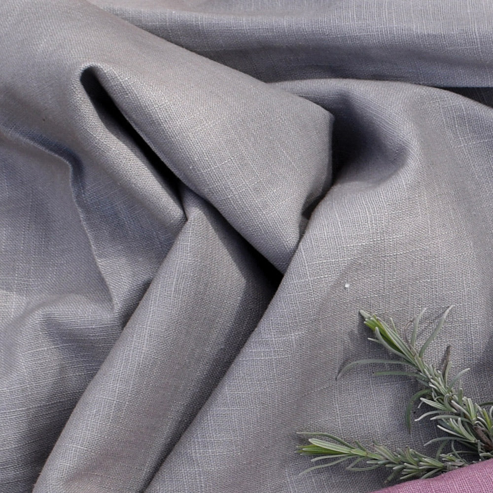 Linen Fabric - Pale Grey
