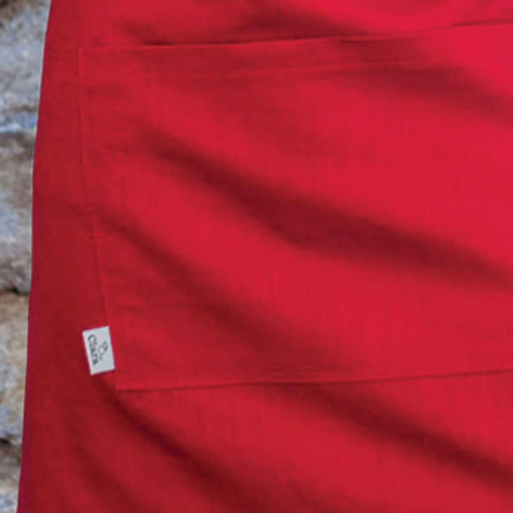 Linen Fabric - Deep Red