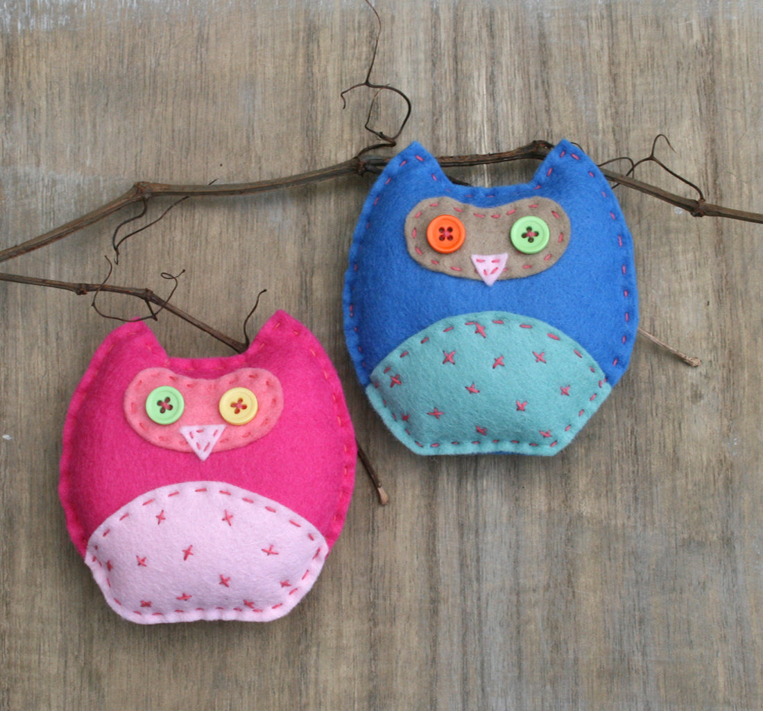 Mini Owl Craft Sewing Kit Pink