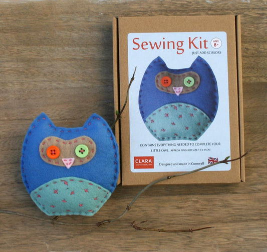 Mini Owl Craft Sewing Kit Blue