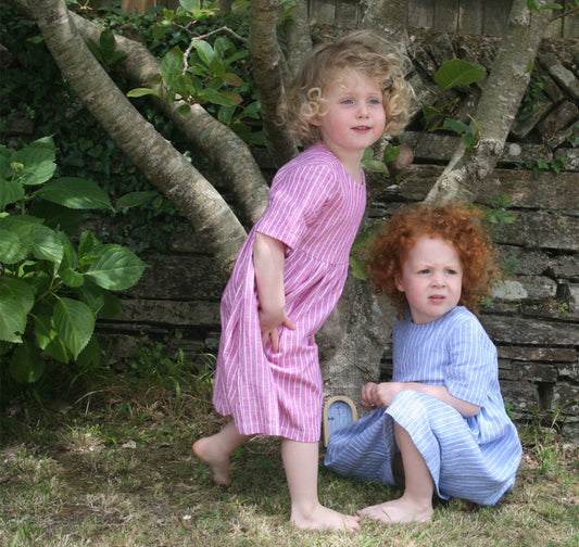 Childrens dress in natural fabric