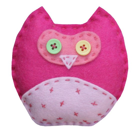 Mini Owl Craft Sewing Kit Pink