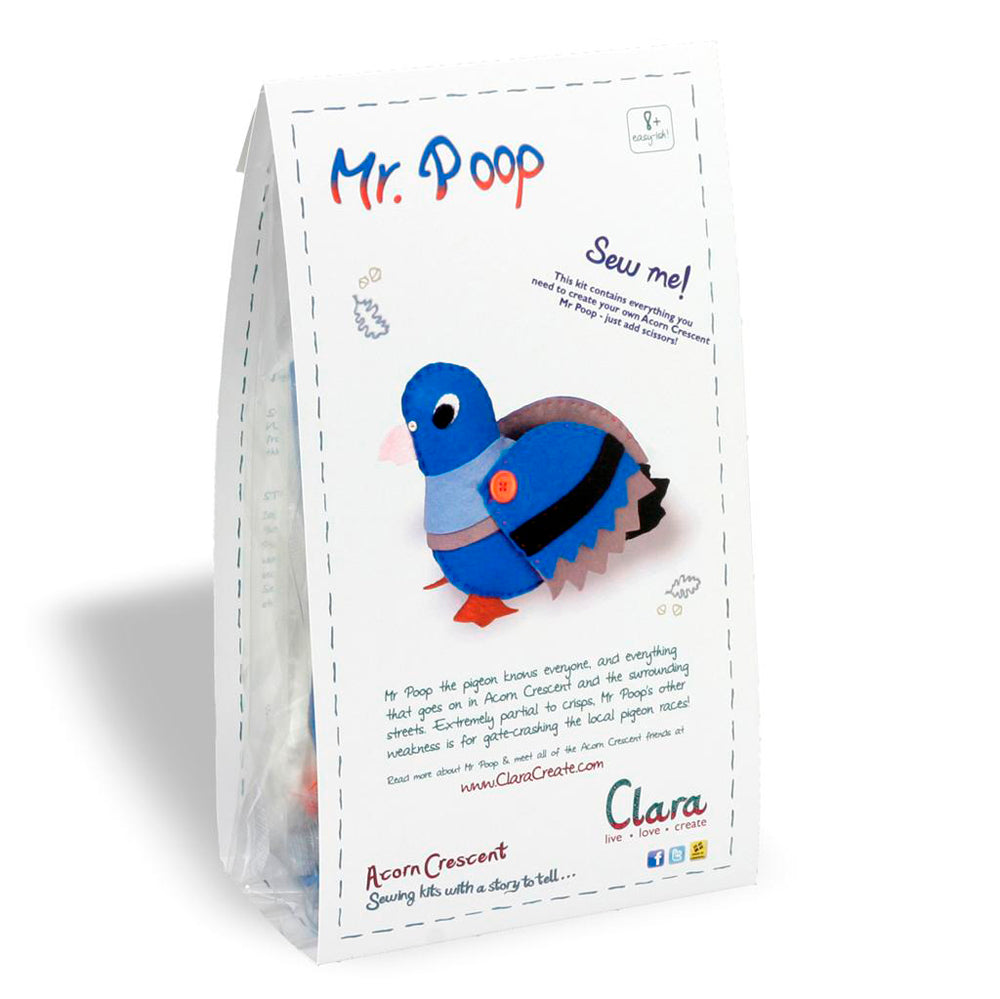 Mr Poop Pigeon Sewing Kit