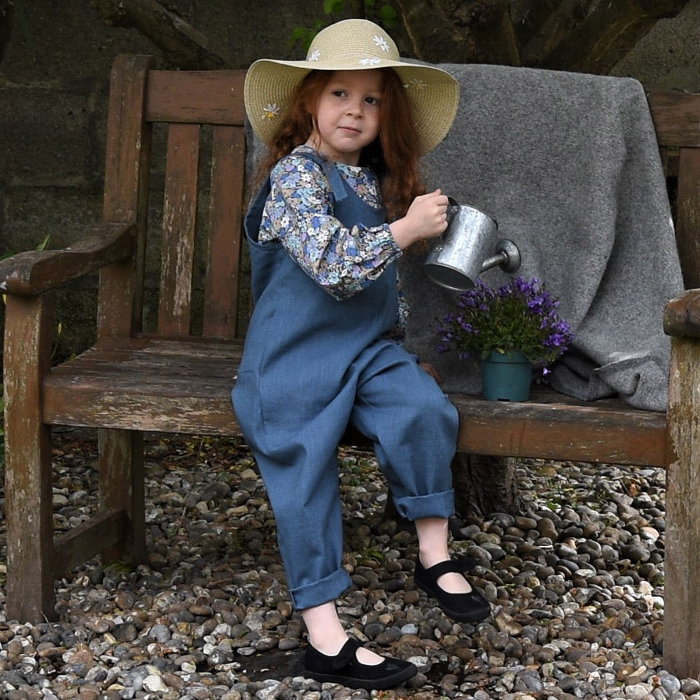 Children's Linen Dungarees