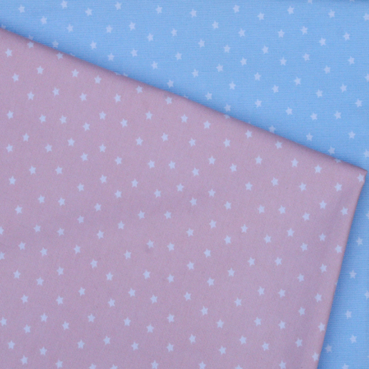 Fabric - Pink with white stars