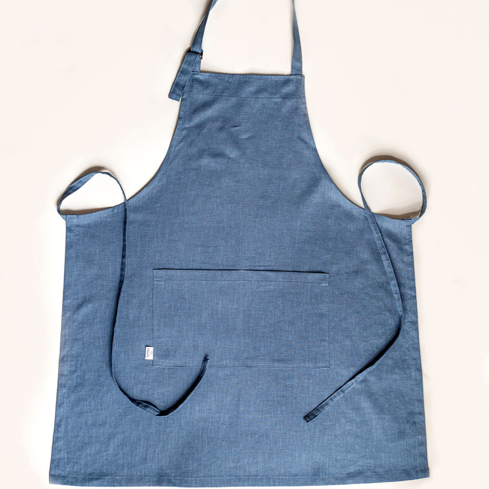 Linen Apron blue