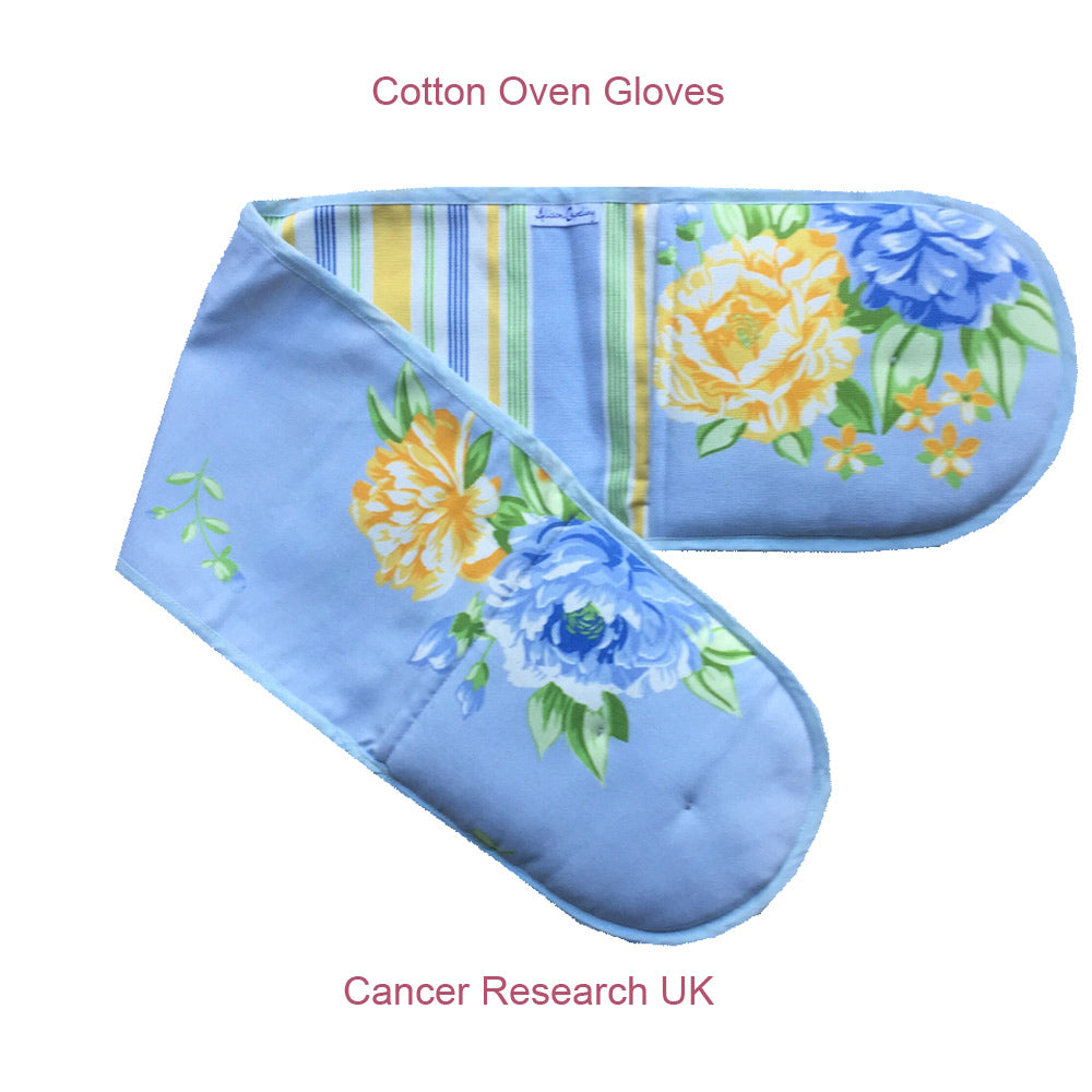 Oven Gloves Floral Pattern for Cancer Research UK