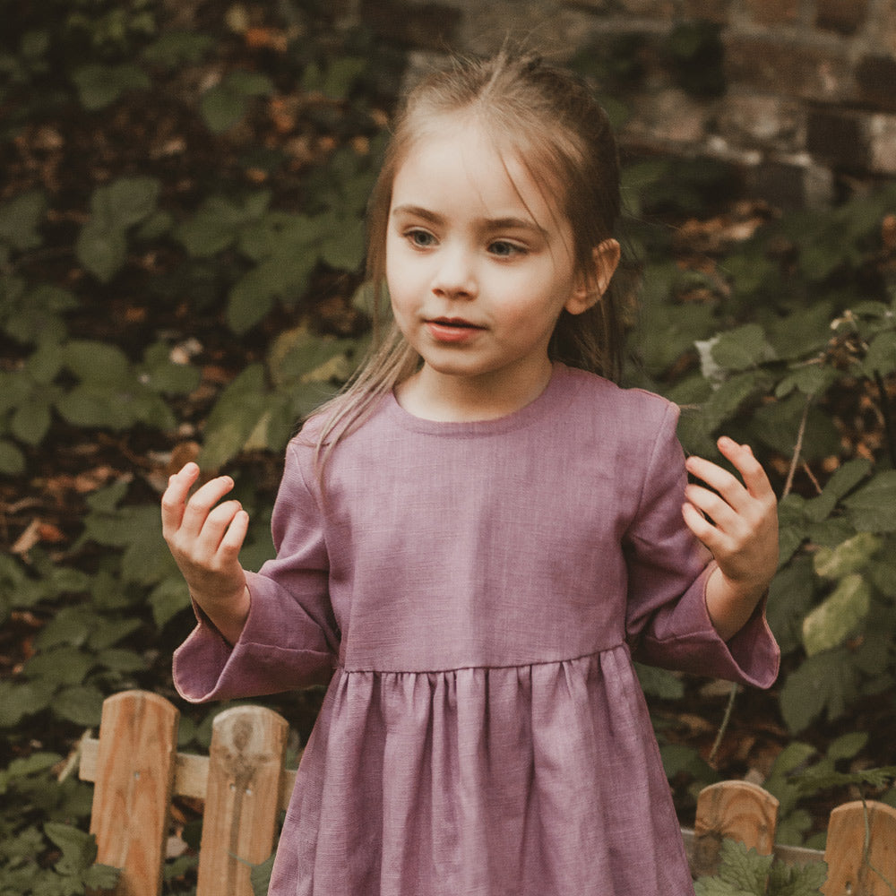 Baby pink linen clearance dress